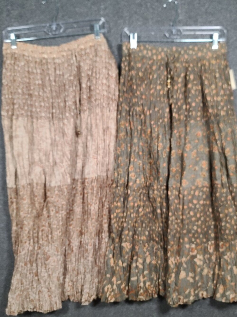 White Stag Lot of 2 Women's Size Large Ruffle Skirts Floral Whimsgoth